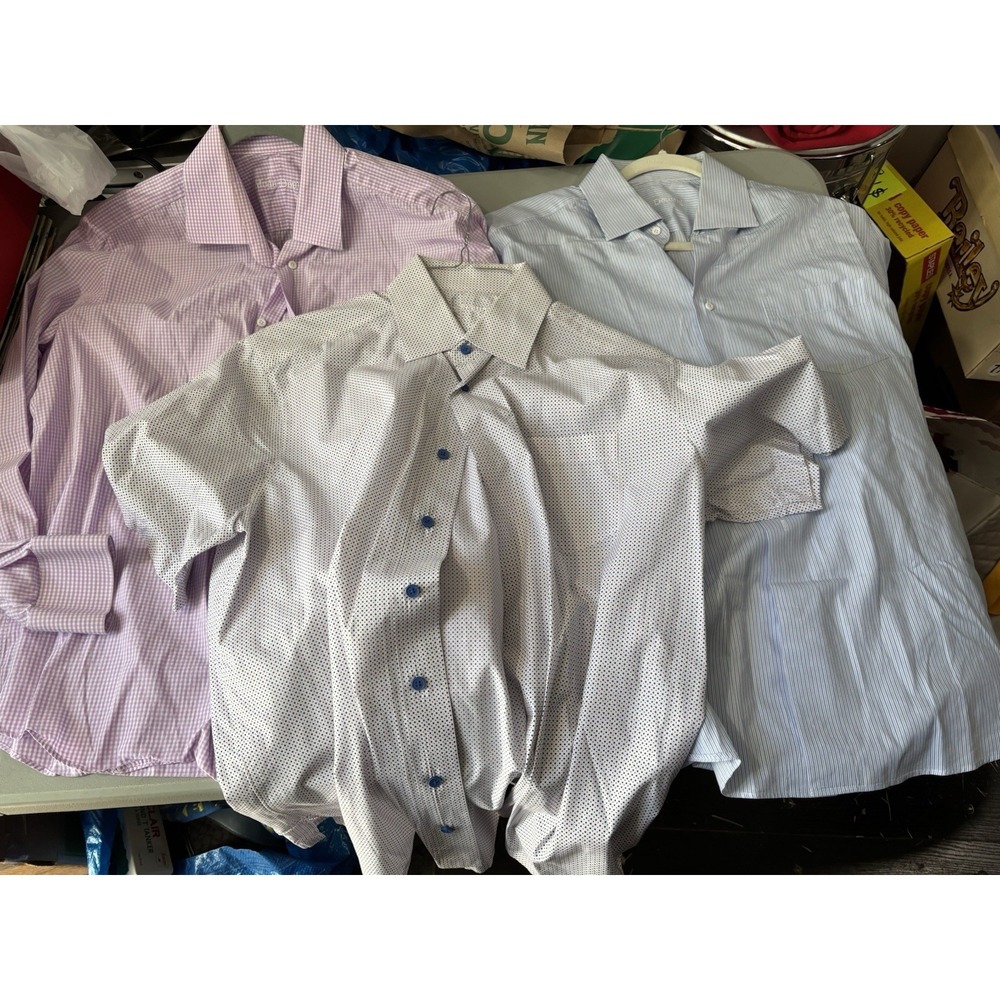 Lot Of 3 Moda Domani Tailored Dress Shirts XL